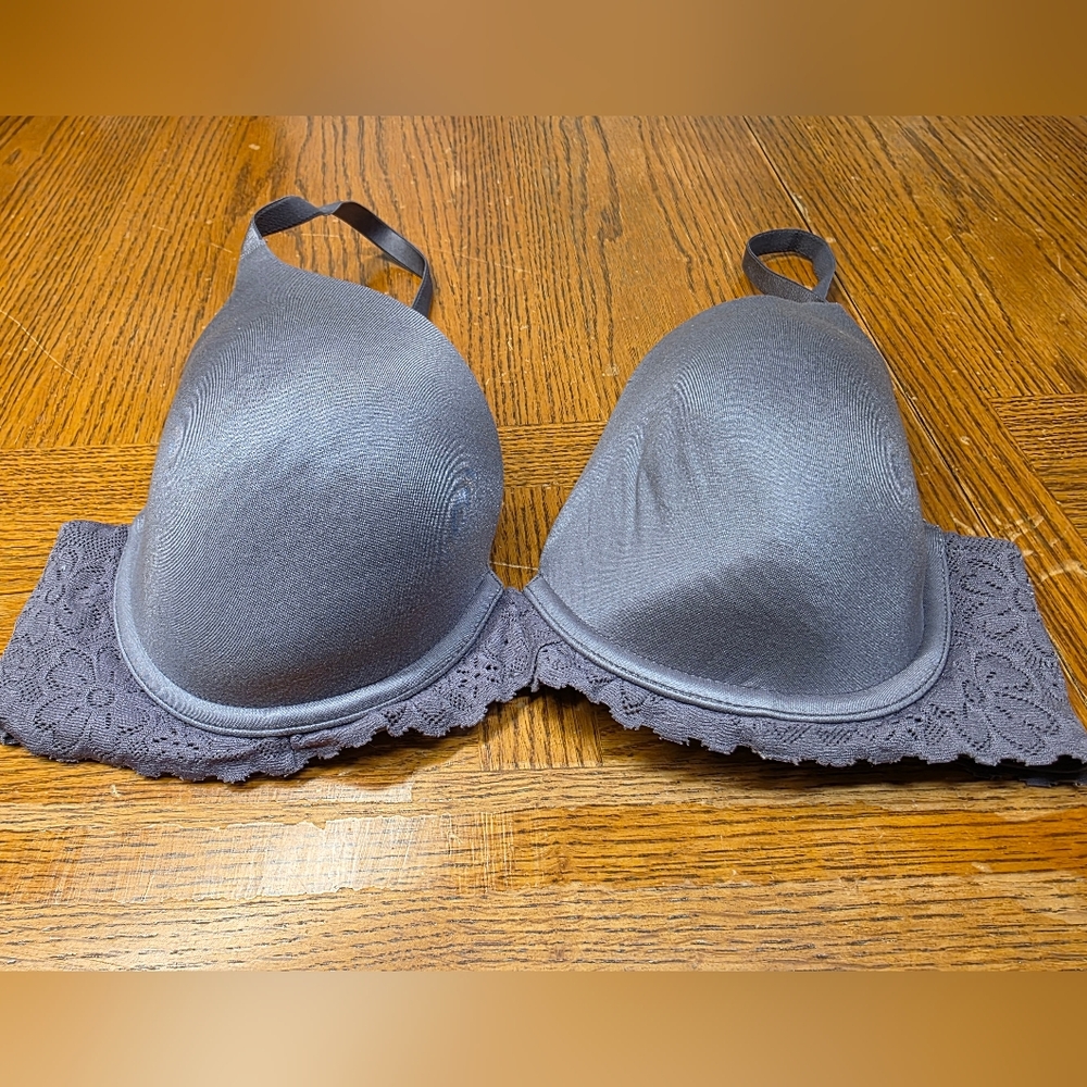 Arie Real Sunnie Full Coverage Underwire Padded Bra Purple Gray Size 34D - Picture 2 of 12